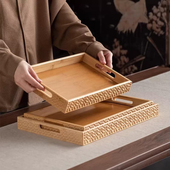 Wooden Tray Set 3 Pcs